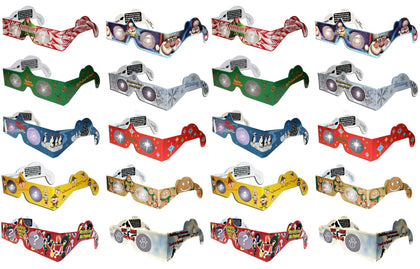 3Dstereo HolidayEyes 3D Christmas glasses viewing festive lights for a holographic effect