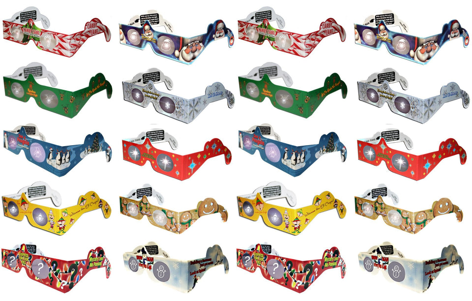3Dstereo HolidayEyes 3D Christmas glasses viewing festive lights for a holographic effect
