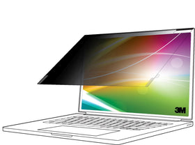 3M Bright privacy filter front view showing clear display benefit