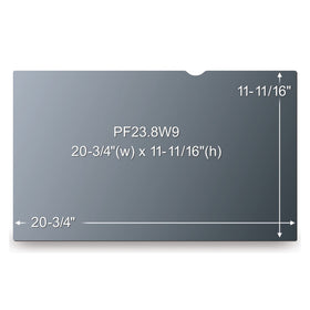3M PF238W9B curved-display compatibility shown on a curved monitor.