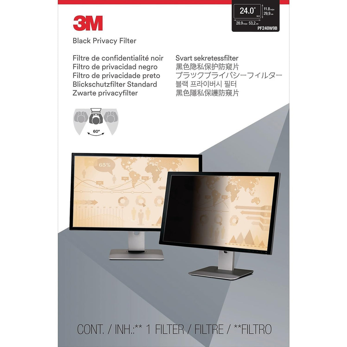 3M privacy filter scratch-resistant surface detail protecting display from abrasions