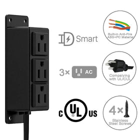 4 LEAF power strip with USB ports enables quick device charging.
