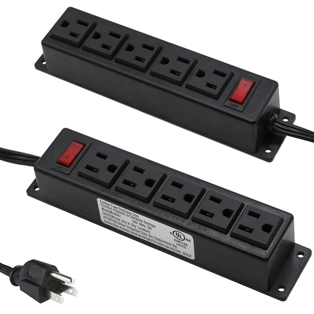 4 Leaf screw-down power socket under cabinet for neat, hidden setup