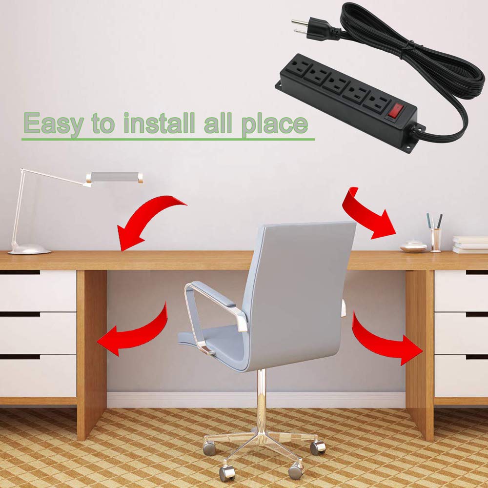 4 Leaf six point five six feet extension cord power strip for versatile placement