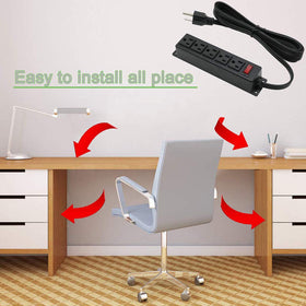 4 Leaf six point five six feet extension cord power strip for versatile placement