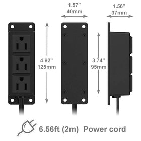 4 LEAF UL-certified mountable power strip boosts desk organization.