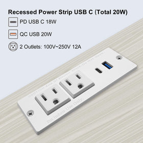 4Leaf 1500W outlet with 6.56 ft extension cable mounted beneath a desk