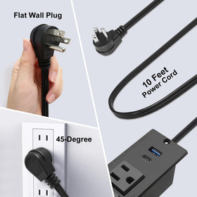 4 LEAF 6.56 ft extension cord keeps outlets within reach.