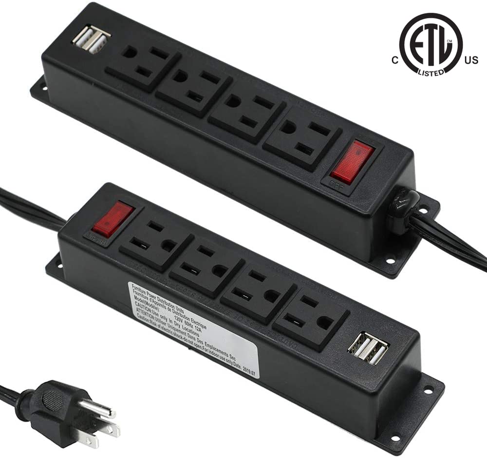 6.56 ft heavy-duty cord extends to reach devices