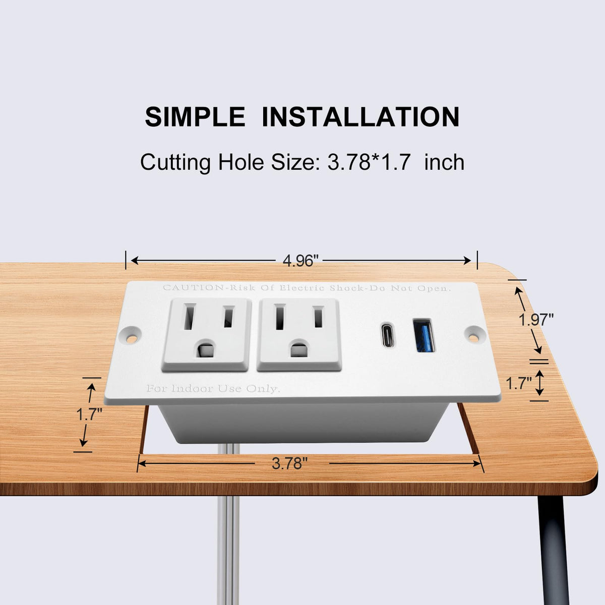 4Leaf USB-C fast charging strip showing PD20W and QC18W ports