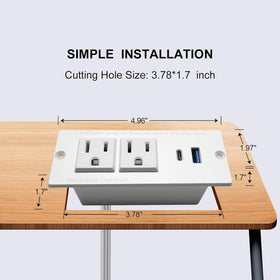 4 Leaf USB C power strip delivering PD20W and QC18W fast charging for devices.