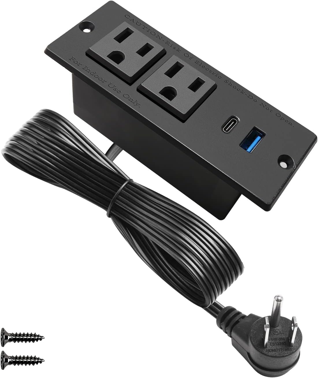 4 LEAF USB-C recessed power strip mountable for a clean, cable-free desk setup.