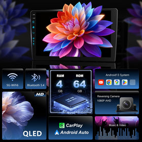 4uAuto 1280x720 touchscreen display for clear navigation and media viewing