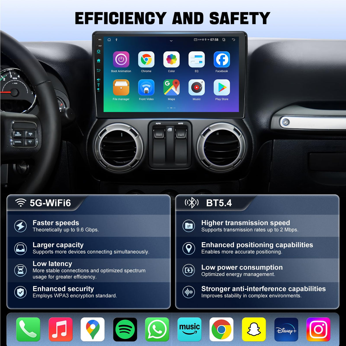 4uAuto 1080p backup camera with 170-degree lens for confident parking