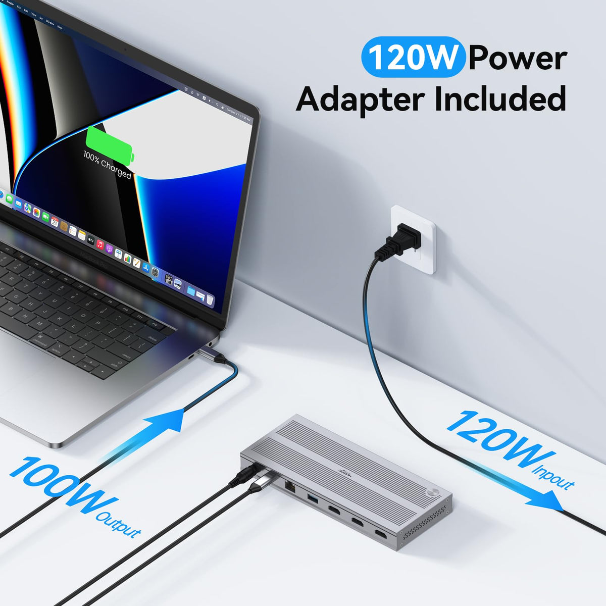 4URPC docking station with Ethernet and USB ports for fast connectivity.
