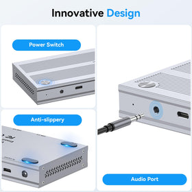 4URPC plug-and-play dock streamlines setup for home and office use.