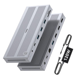 4URPC triple-monitor docking station expands workspace with 4K HDMI output.