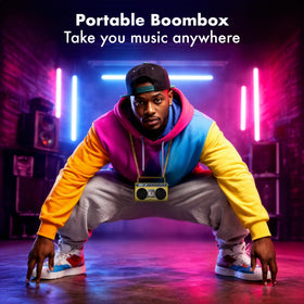 On-board controls of the 50th Anniversary Hip Hop portable speaker for easy playback.