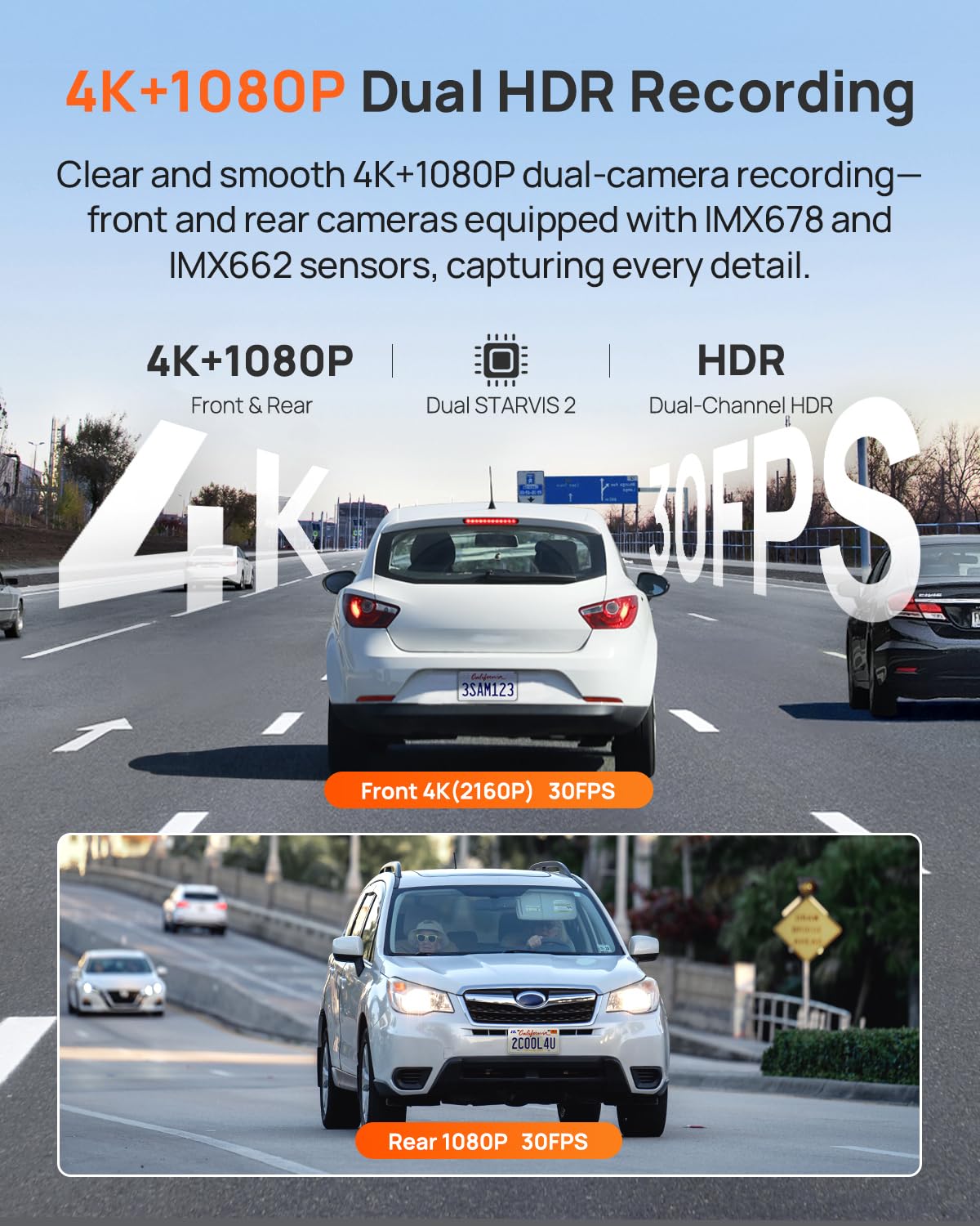 70mai 1080p rear dash cam for clear rear view