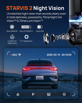 70mai 4G remote access enables live view and alerts from anywhere.
