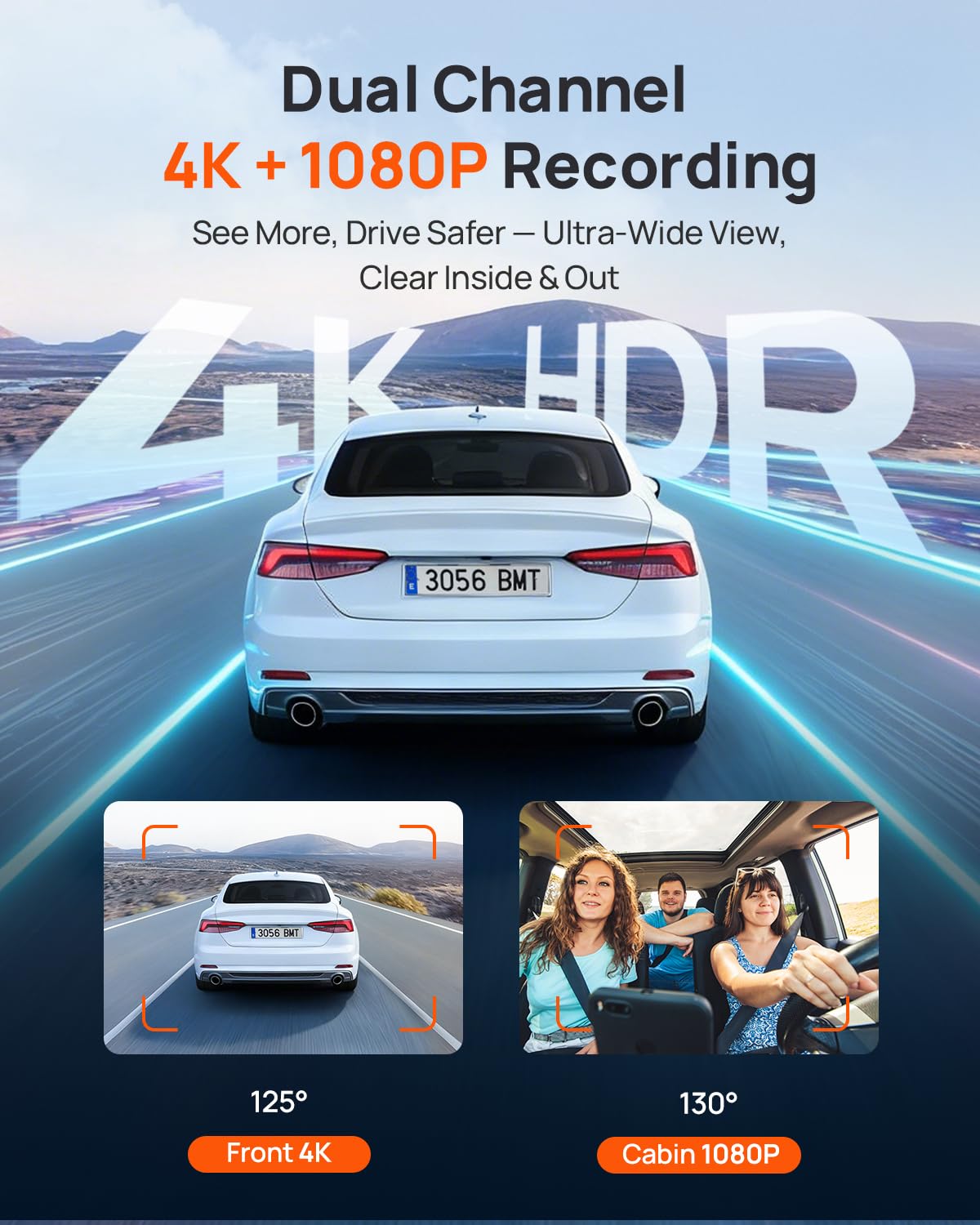 70mai interior camera captures cabin activity for rideshare safety