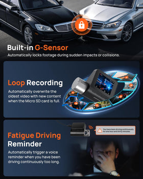70mai A500S built-in GPS logs routes for easy trip review