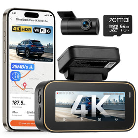 70mai A810 Lite 4K front camera captures license plates clearly