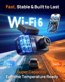 70mai A810 Lite compact design sits discreetly behind the mirror