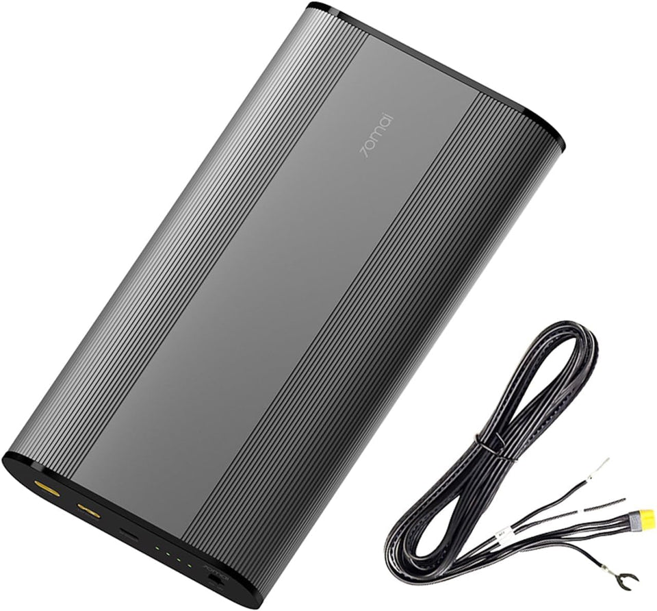 70mai dash cam battery pack 96Wh showing compact LiFePO4 power for reliable parking surveillance