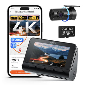 70mai front camera 4K delivers sharp daytime footage for clear evidence