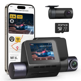 70mai front dash cam 2.5K captures crisp road details day and night