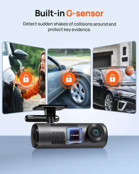 70mai M310 parking mode display illustrating event capture benefit when hardwired