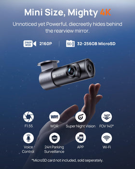 70mai M310 Plus night vision enhances visibility on dark roads.