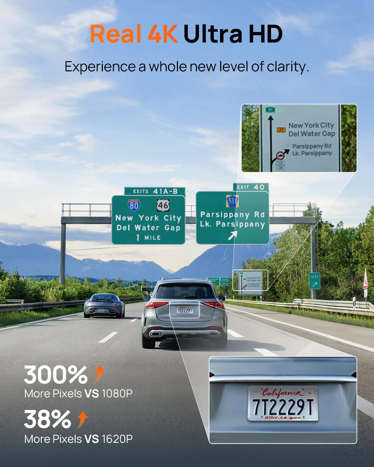 70mai M310 Plus wide-angle 140° view reduces blind spots.