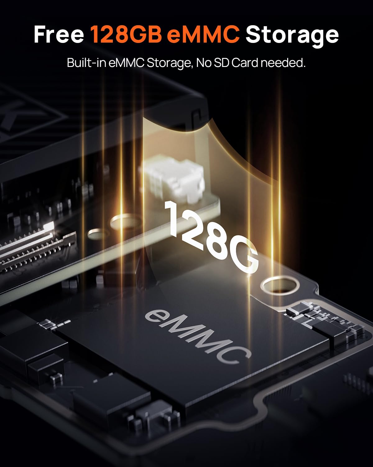 70mai M800 built-in 128GB storage for seamless recording.