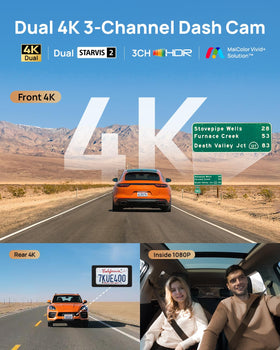 70mai 4K T800 rear camera records traffic and rear plates with clarity.