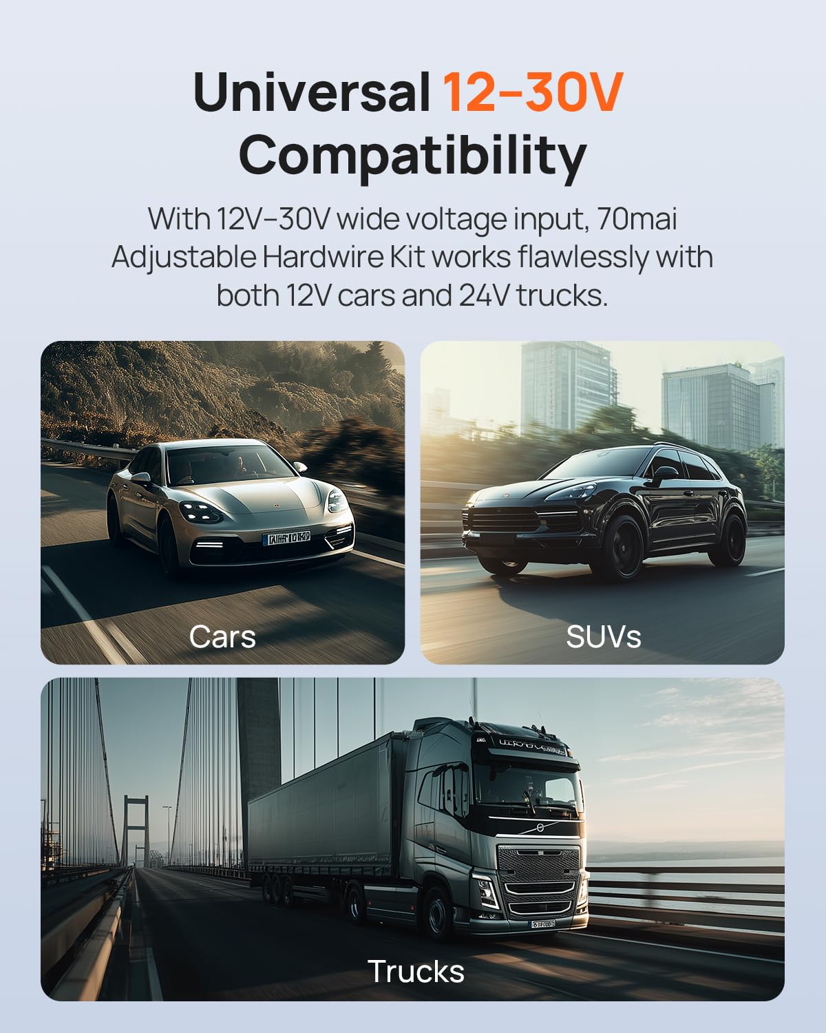 70mai UP06 next to a 70mai dash cam to show compact size and easy integration