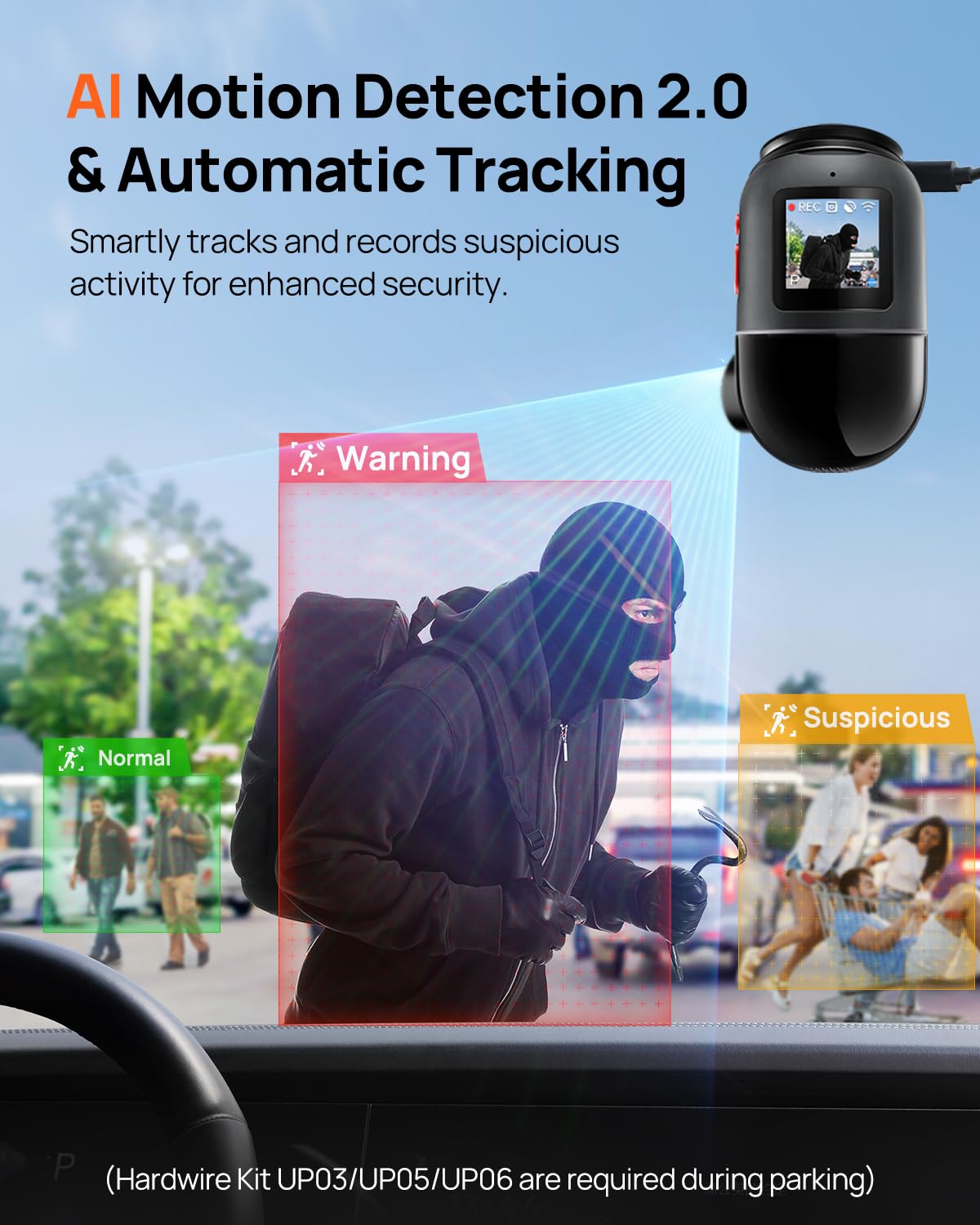 70mai WiFi 6 with GPS ensures fast transfers and precise location tracking.