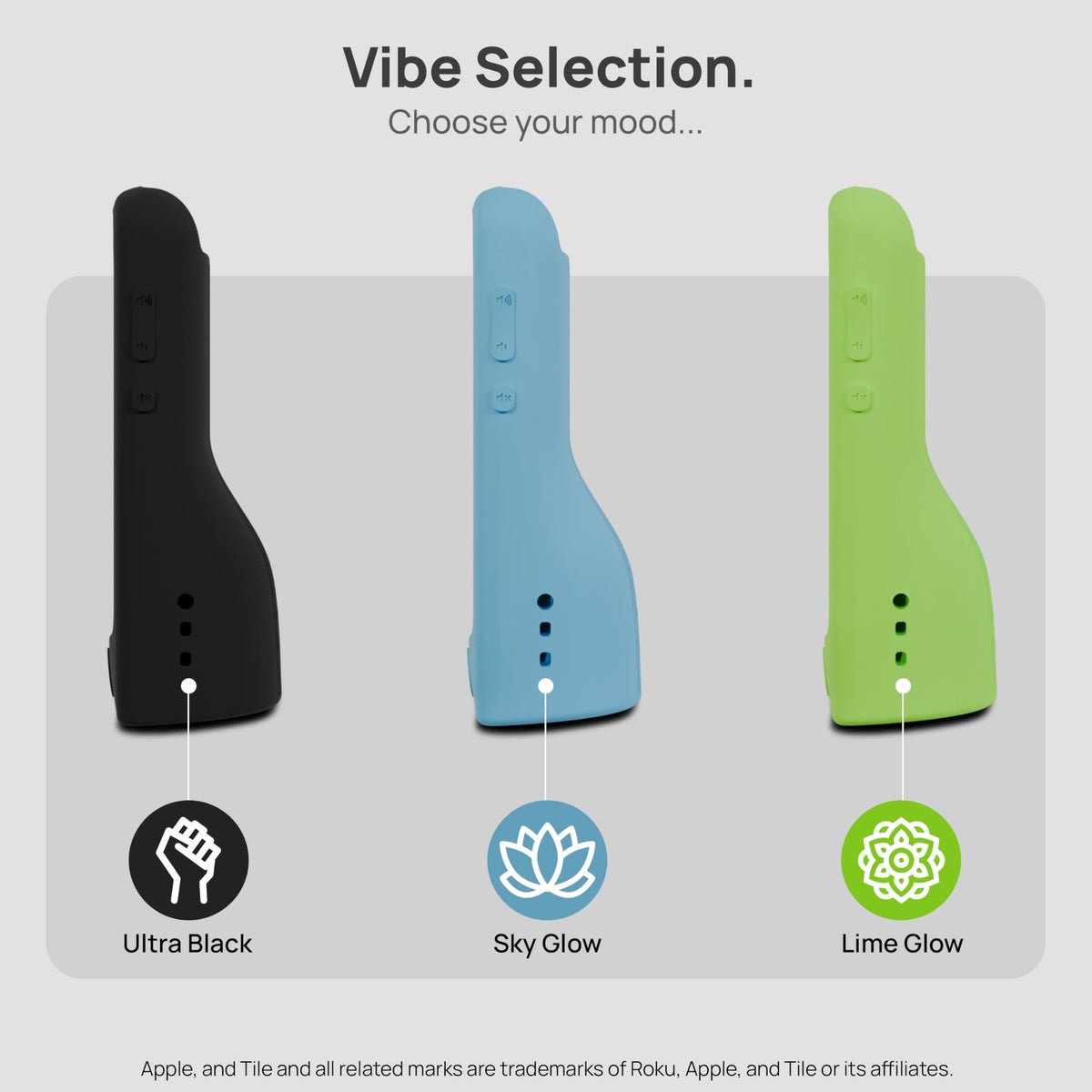 73&Sunny GripStand fits Roku voice remotes and compatible models.
