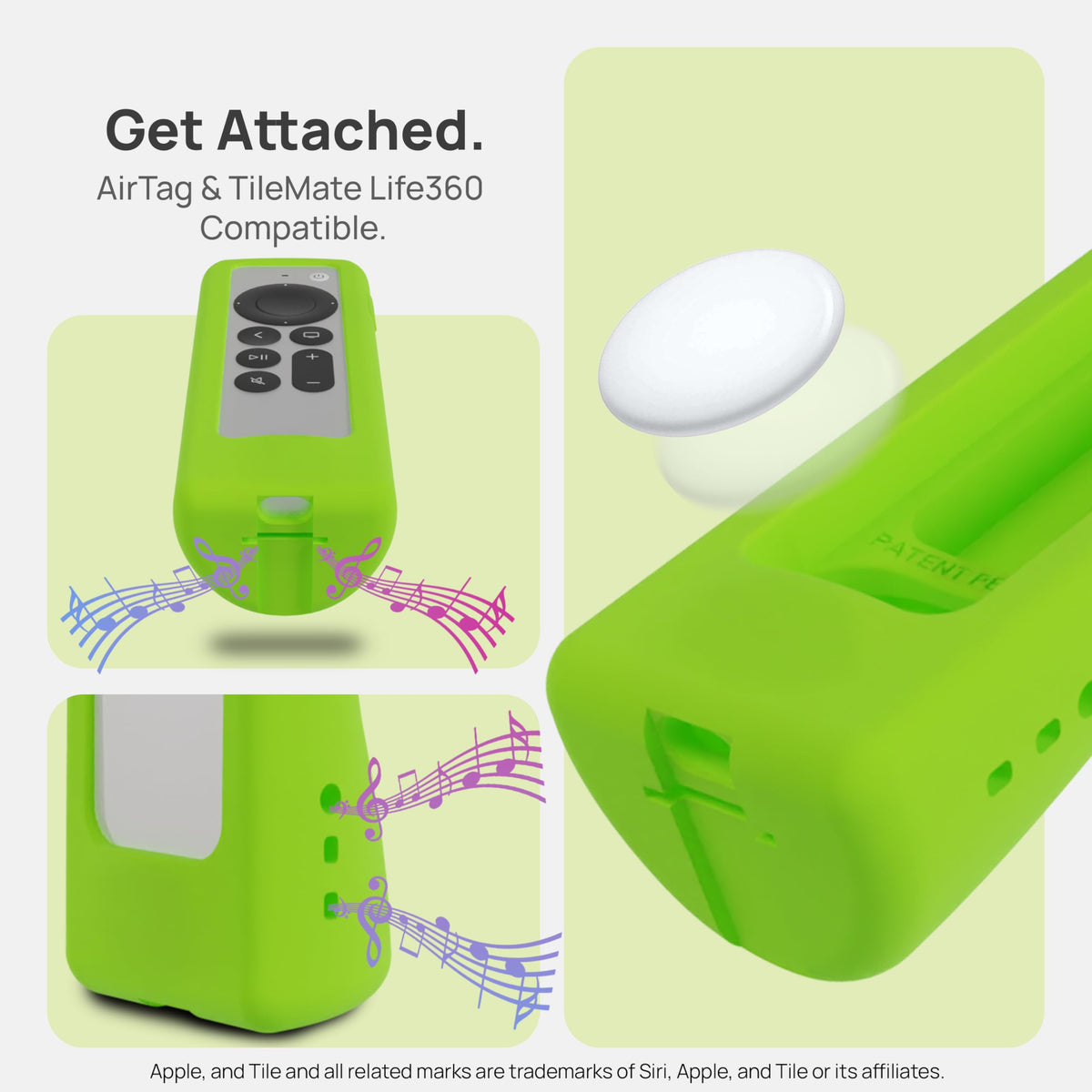 73andsunny GripStand precise fit for Siri Remote 2nd Gen with accessible ports.