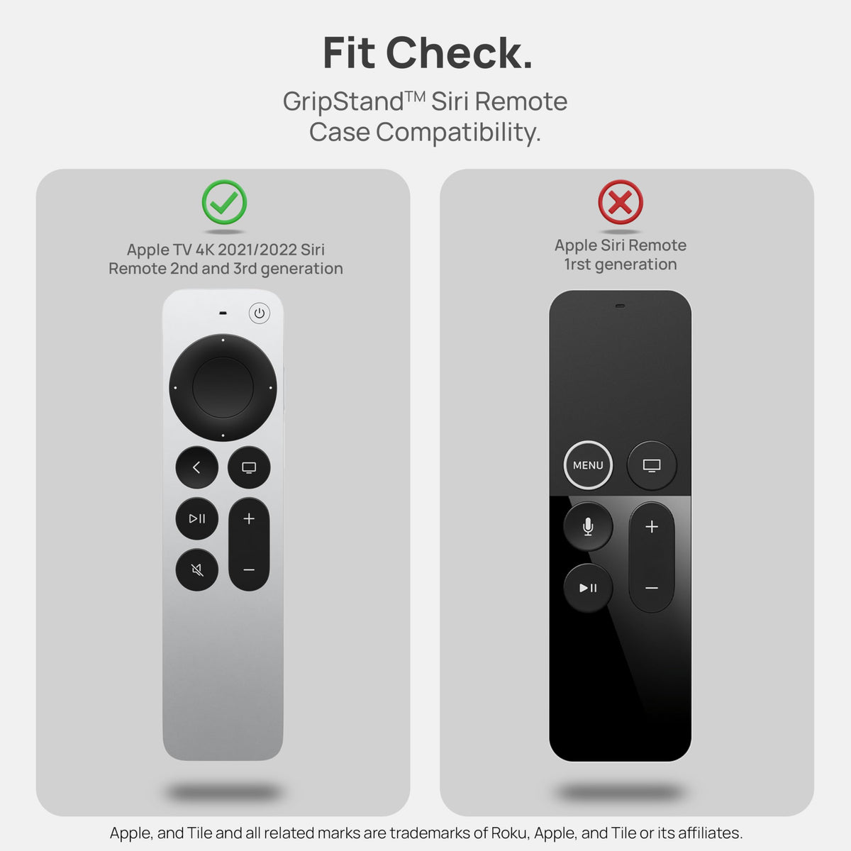 73andsunny GripStand precise fit for Siri Remote 3rd Gen with accessible ports.