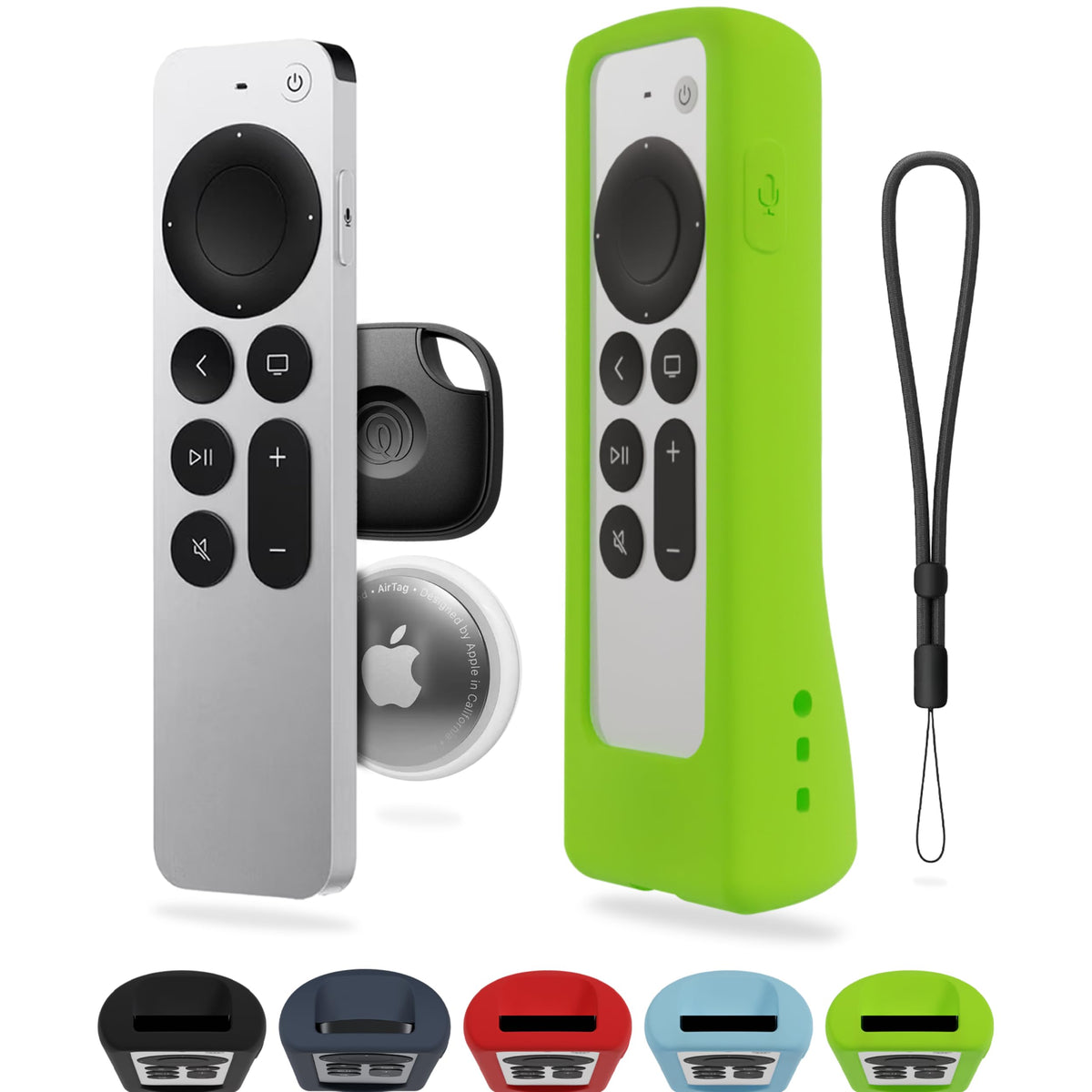 73andsunny GripStand stand-up remote cover keeps the Siri Remote upright for quick grabbing.