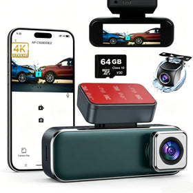 7Track front camera and screen showing benefit of clear 4K footage