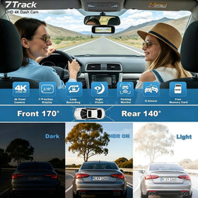 7Track rear camera mounted on rear window for complete rear coverage