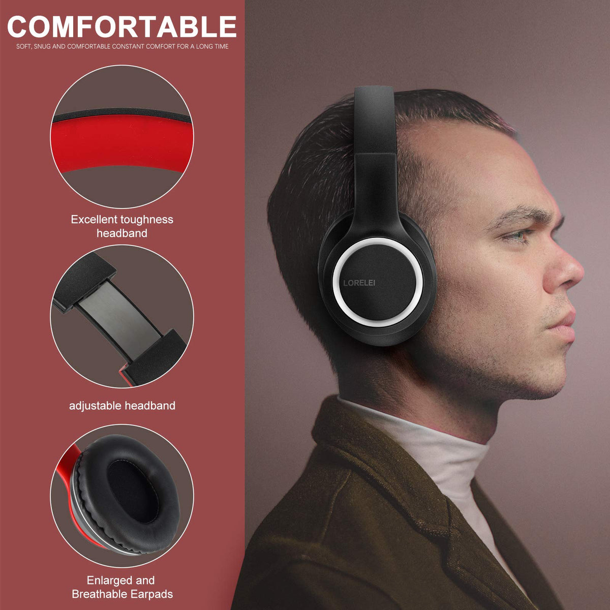 LORELEI X8 inline microphone enables calls and track control.