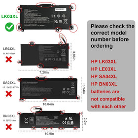 A Amanda LK03XL battery packaging shows ready-to-install kit.