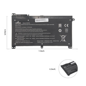 A Amanda BI03XL battery packaging emphasizes safety and quality