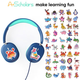 A+ Scholars foldable kids headphones for easy packing