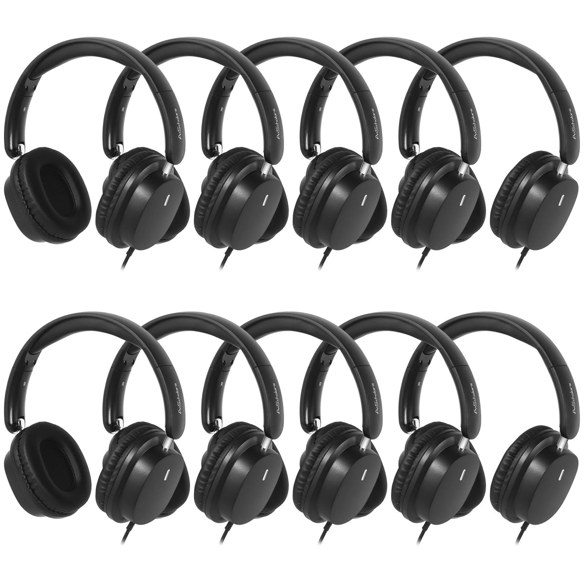 A+ Scholars Kids Headphones folded pack for easy storage and travel convenience.