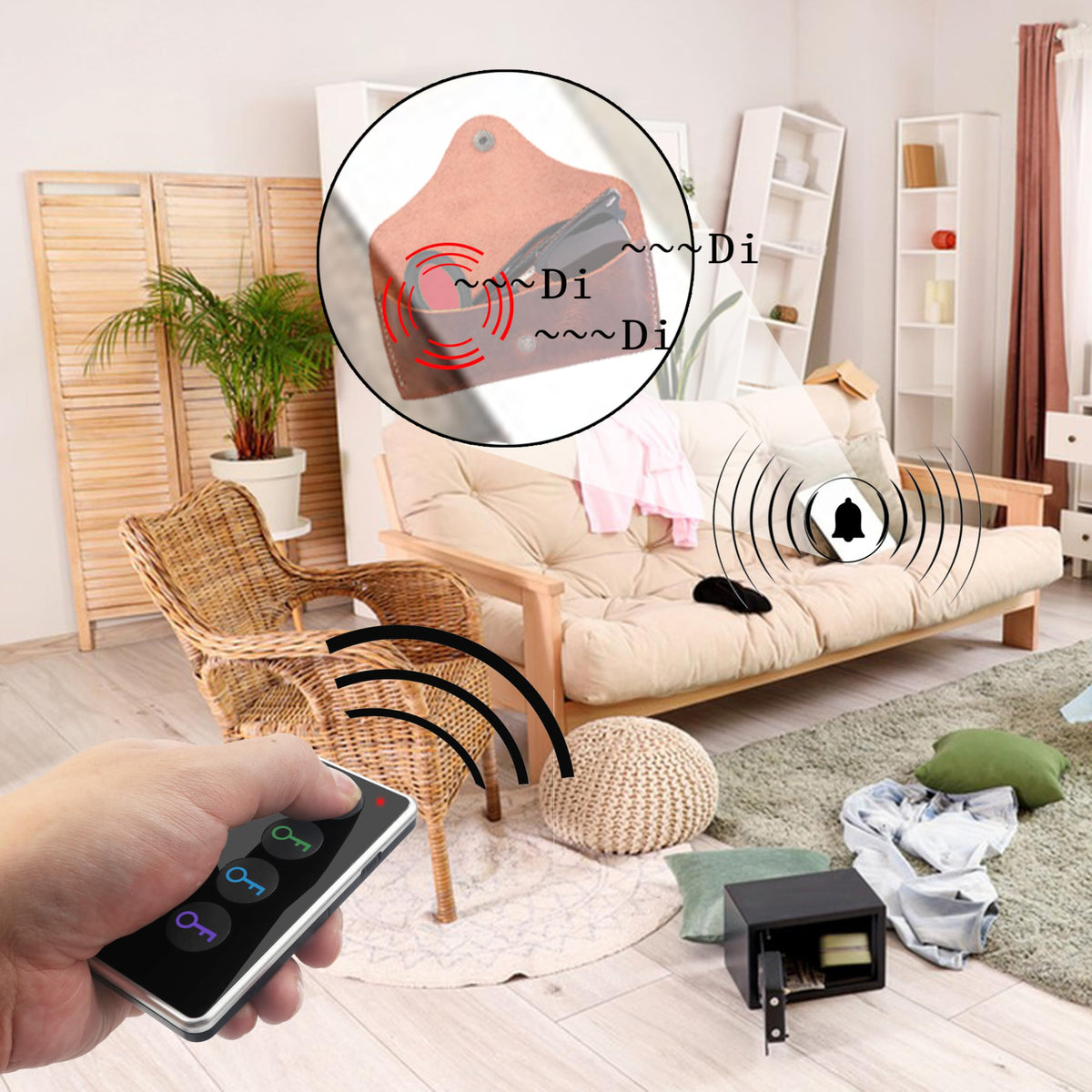 A-SZCXTOP pet tracker aids locating pets indoors.